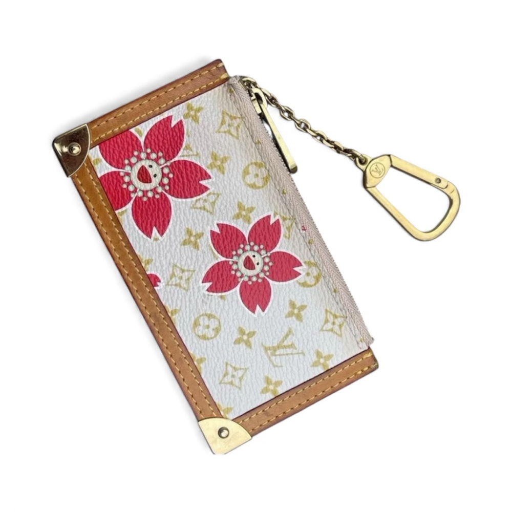 Louis Vuitton Vintage Takashi Murakami Cherry Blossom Key Chain/Coin Pouch